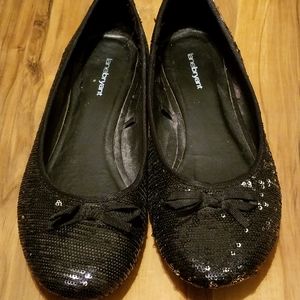 Sequin Ballet Flats w Bows